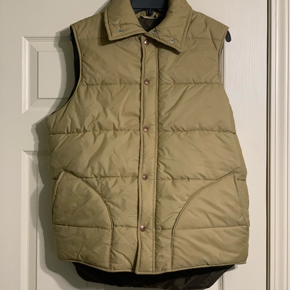 Golden Fleece Vintage Puffer Vest Zip 